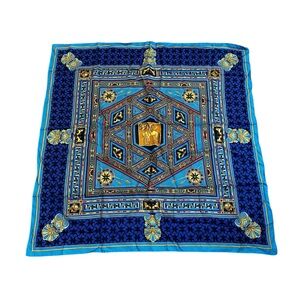 Vintage Michaela Frey Wien Silk Scarf Egyptian Print Art To Wear Statement